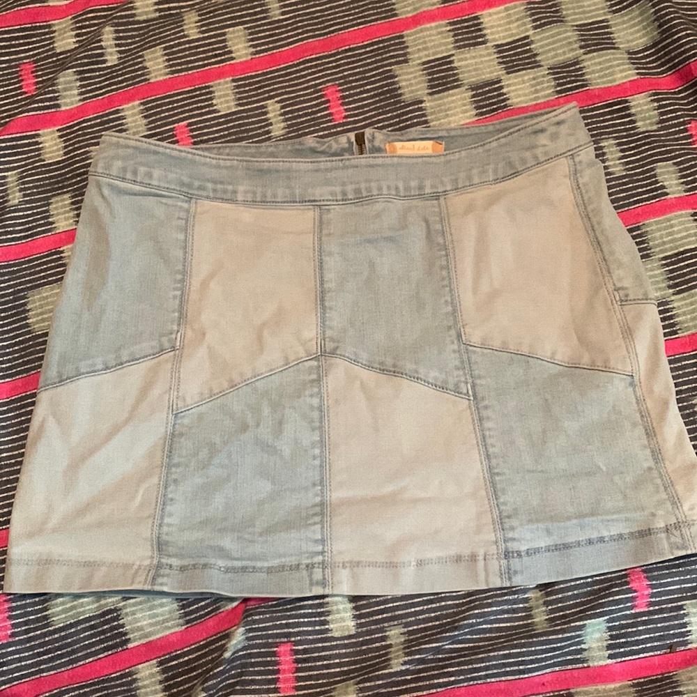 altar’d state denim mini skirt